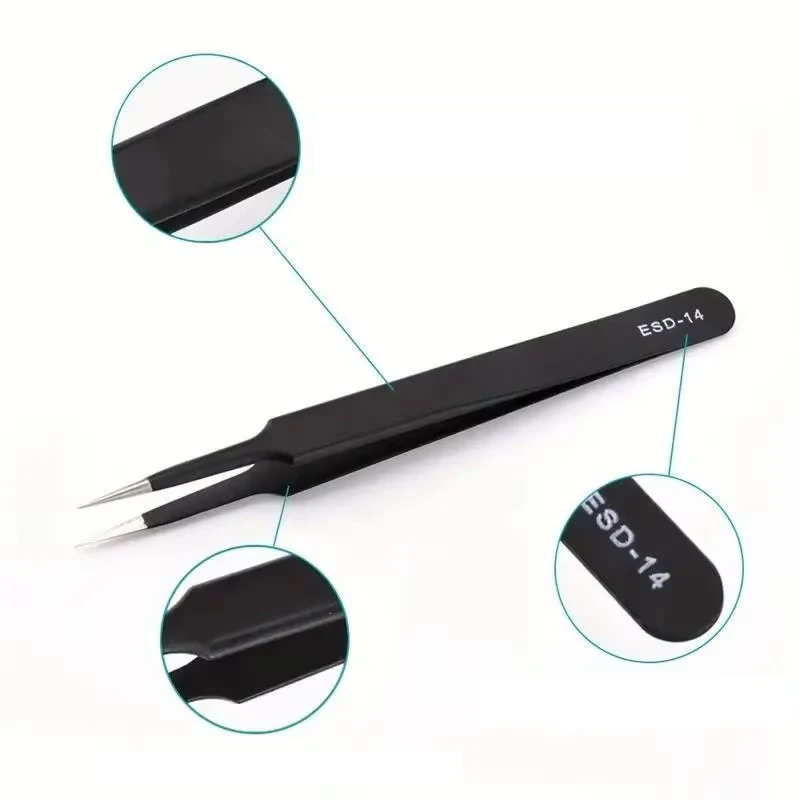 6pcs Precision Long Tweezers S - Electronics Repair Tools 评论和价格